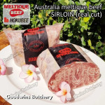 Beef Australia MELTIQUE SIRLOIN (real cut) brand HOKUBEE frozen portioned small roast cuts 4" +/- 1 kg/pc (price/kg) Striploin / New York Strip / Has Luar